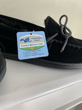 NEW “My Pillow” Men’s Genuine Upper Leather Comfort Memory Foam moccasins size 8